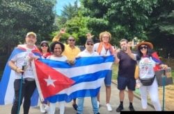 Exiliados recorrieron el Camino de Santiago Apóstol por la liberación de los presos políticos en la isla. (Foto: Cortesía de Avana de la Torre)