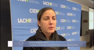 Rosa María Payá en audiencia de la CIDH