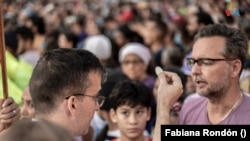 Durante la misa los feligreses también recibieron la comunión.