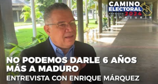 Enrique Márquez llegó al CNE para inscribir su candidatura presidencial.