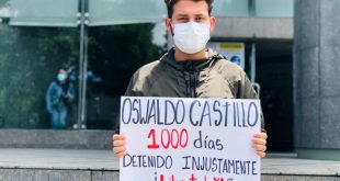 Exigen libertad para el preso político Oswaldo Castillo a 2.000 días de detención política