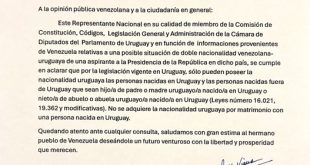 Le taparon la boca a Iris Varela: Diputado uruguayo da constancia de que Corina Yoris no tiene esta nacionalidad