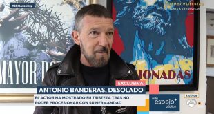 Antonio Banderas habla con 'Espejo Público'.