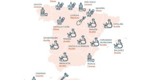 Mapa de los productos más robados en los supermercados españoles.