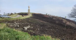 El Monte Naranco calcinado.