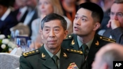 El entonces ministro de Defensa de China, Li Shangfu, durante una sesión del foro anual de defensa y seguridad de Asia, en Singapur el 2 de junio de 2023.