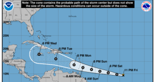 Tormenta tropical Beryl se dirige hacia el oeste; podría convertirse en huracán y estar al sur de Cuba el miércoles