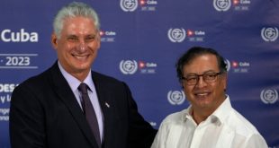 Díaz-Canel se solidariza con Petro ante supuestos "intentos golpistas" en Colombia