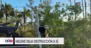 Huracán Helene deja a millones sin electricidad en sureste de EEUU