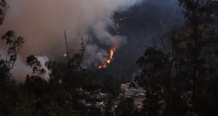 Incendios en Quito dejan dos bomberos heridos y más de cien familias evacuadas