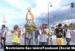 Artistas y activistas cubanos, entre ellos Luis Manuel Otero Alcántara, en procesión simbólica de la Virgen de la Caridad, en La Habana. (Movimiento San Isidro/Facebook)