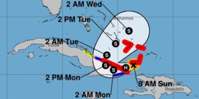 Huracán Oscar tocará tierra esta tarde entre Guantánamo y Holguín