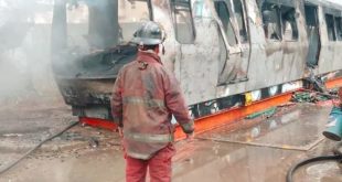 Incendio afectó un tren histórico del Museo de Transporte en Caracas