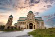 Bagrati Cathedral in Kutaisi, Georgia with sunset sky. Bagrati Cathedral is a tourist attraction in Kutaisi, Georgia