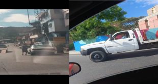 Murió mujer al ser atropellada por un carro cuando lo bajaban de una grúa en Catia (Videos)