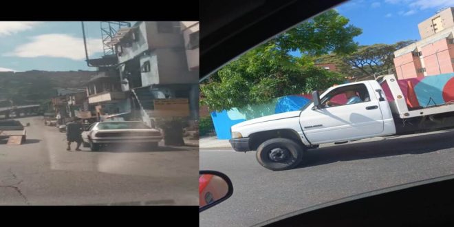 Murió mujer al ser atropellada por un carro cuando lo bajaban de una grúa en Catia (Videos)