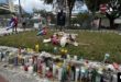 Velas y ofrendas religiosas por la recuperación del regotonero cubano conocido como "El Taiger", quien falleció después de varios días internado en el Jackson Memorial Hospital, de Miami, a consecuencia de un balazo que recibió en la cabeza. [Foto: Martí Noticias]