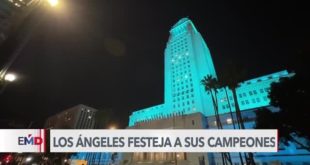 Los Ángeles festeja el campeonato de los Dodgers en el béisbol de grandes ligas