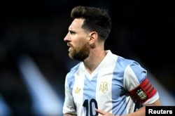 Leonel Messi en el partido Argentina vs Perú - Estadio Mas Monumental, Buenos Aires, Argentina - 19/11/ 2024 (REUTERS/Rodrigo Valle)