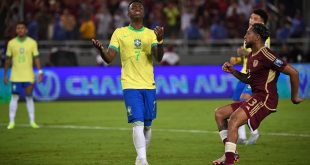 Vinicius falló un penal y Venezuela Empata 1-1 Con Brasil