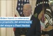 Biden honra a veteranos del ataque a Pearl Harbor en su 83 aniversario