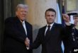 El presidente francés, Emmanuel Macron, recibe al presidente electo Donald Trump a su llegada al Palacio del Elíseo, el sábado 7 de diciembre de 2024 en París. (Foto AP/Aurelien Morissard)