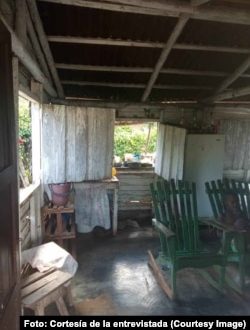 Interior de la vivienda de María Caridad Camejo Páez