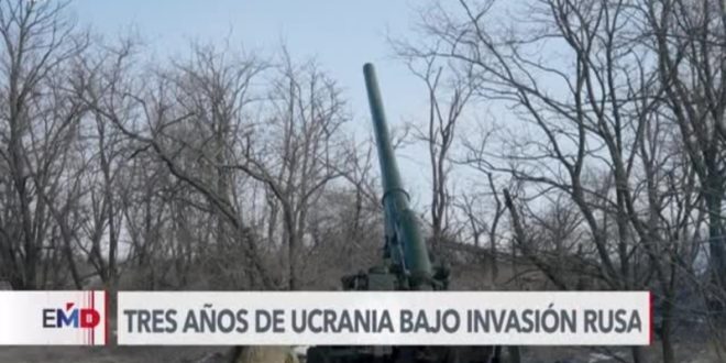 Invasión rusa a Ucrania cumple tres años