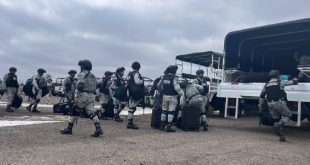 Mexico displays 600 elements of the National Guard in Nuevo León, border with the US.