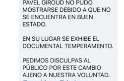 Aviso de último minuto de las autoridades cubanas sobre la suspensión del documental.