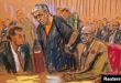 Vicente Carrillo Fuentes, accused by prosecutors of being a former head of the Juarez Cartel, appears in the Federal Court of Brooklyn in Brooklyn, New York, USA, on February 28, 2025 in this sketch of the courtroom. Reuters/Jane Rosenberg