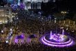 Miles de mujeres en la plaza de Cibeles durante una manifestación convocada por la Comisión 8M, por el 8M, en Madrid (España).