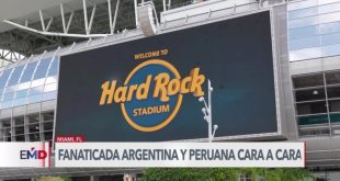 Fanáticos argentinos y peruanos apoyan a sus equipos desde Miami en choque en la Copa América