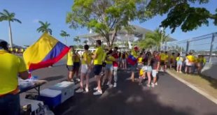 Fans de Argentina y Colombia se alistan para la final de la Copa América en Miami