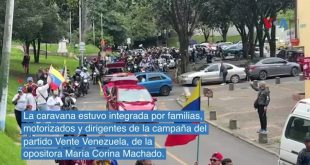 Oposición venezolana convocó a una caravana en Bogotá para lanzar su campaña presidencial