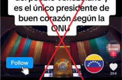 Captura de desinformación en TikTok.