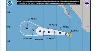 Se forma tormenta tropical Carlotta en el Pacífico cerca de México, pero se aleja de costas