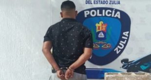 They arrest a man for abuse of an old woman and damage to her home in Maracaibo