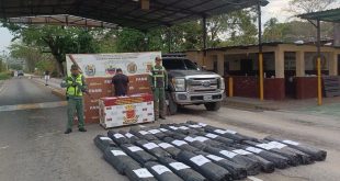 Fanb seized 1,240 kilograms of cocaine in machiques during operation "Catatumbo lightning"