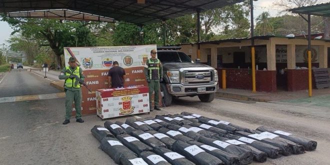 Fanb seized 1,240 kilograms of cocaine in machiques during operation "Catatumbo lightning"