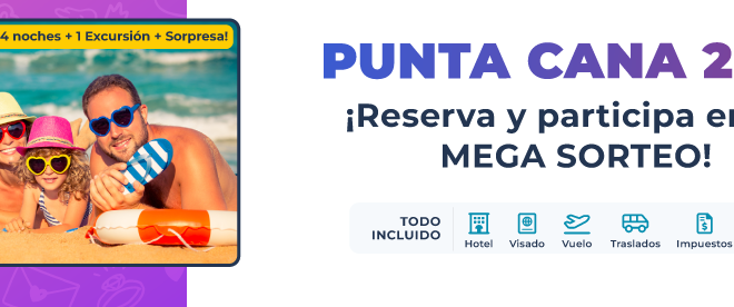 Sneak to Punta Cana and wins four free nights with the Dimecuba raffle!