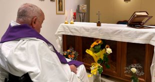 The Holy See published the first photograph of Pope Francis after a month hospitalized