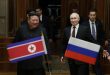 In this group photography distributed by the Russian state agency Sputnik, the leader of North Korea, Kim Jong Un (left), walks alongside the Russian president, Vladimir Putin, during a welcome ceremony to the arrival of Putin to Pyongyang, early on June 19, 2024.