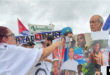 Cuban exile protest the imprisonment of Ferrer and Navarro
